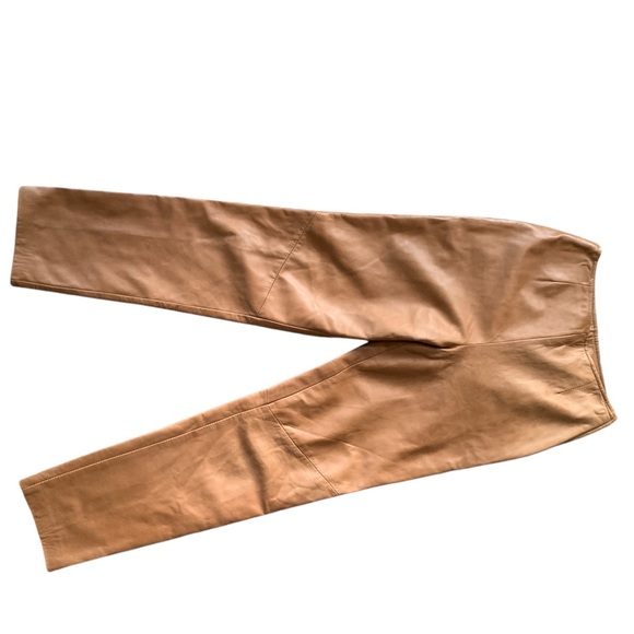DANIER Caramel Brown Lamb Leather Pants - Picture 10 of 14